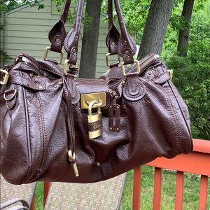 Chloe Large Brown Padlock Bag